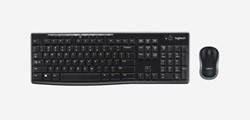 Toetsenbord- en muisset Logitech MK270 bedraad QWERTY zwart
