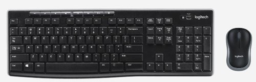 Toetsenbord- en muisset Logitech MK270 bedraad QWERTY zwart
