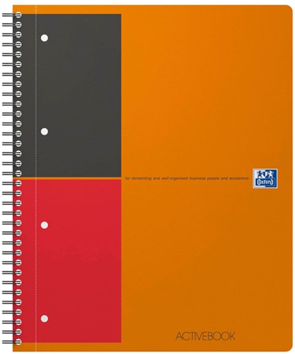 Spiraalblok Oxford International Activebook A4+ 160 pagina's lijn