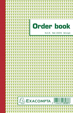 Orderboek Exacompta 210x135mm 50x3vel lijn
