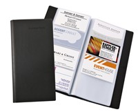 Visitekaartmap Sigel VZ172 voor 192 kaarten 90x58mm kunstleer zwart