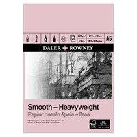 Tekenpapier Daler-Rowney Smooth Heavyweight 220gr A5 natuurlijk wit