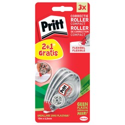 Correctietape Pritt Compact Flex 6mm x 10m blister 2+1 gratis