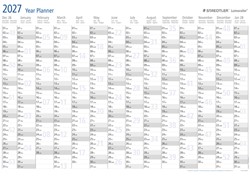 Jaarplanner 2027 Staedtler Lumocolor 84x60cm oprolbaar