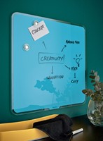 Glasbord Leitz Cosy magnetisch 450x450mm blauw-2