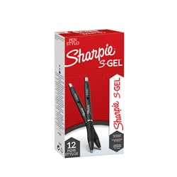 Gelschrijver Sharpie S-gel medium zwart
