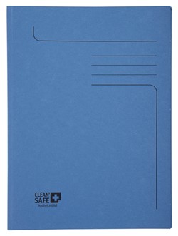 Dossiermap Exacompta Clean'Safe 2kleppen blauw 5 stuks