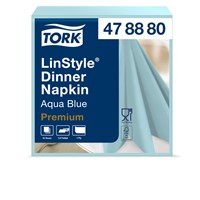 Dinerservet Tork Linstyle Premium 1/4 vouw 1-laags 390x390mm 50 vel aquablauw 478880