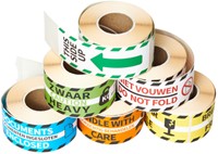 Waarschuwingsetiket Rillprint this side up 46x125mm wit groen 250 stuks-2