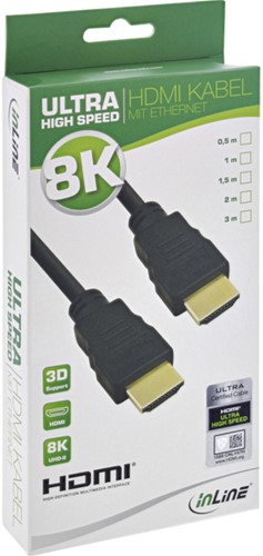 Kabel inLine HDMI ETH8K M/M 2 meter zwart-3