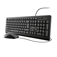 Toetsenbord Trust Primo + muis QWERTY zwart