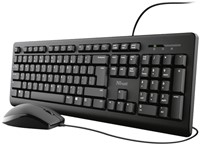 Toetsenbord Trust Primo + muis QWERTY zwart