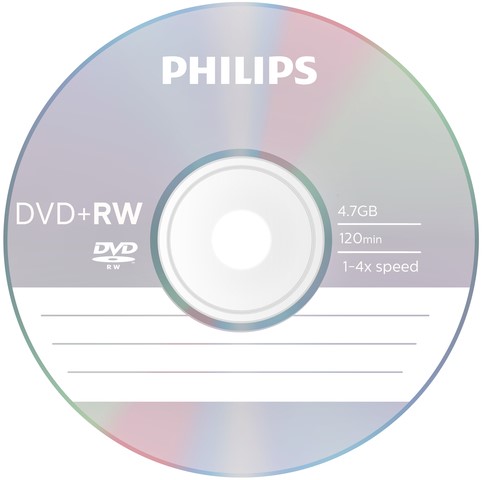 DVD+RW Philips 4.7GB 4x SP 10 stuks-3