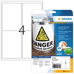 Etiket HERMA 9534 99.1x139mm weerbestendig wit 40 stuks