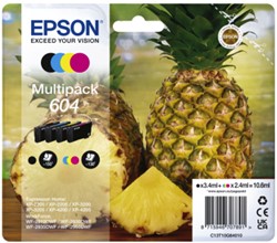 Inktcartridge Epson 604 T10G64 zwart + 3 kleuren