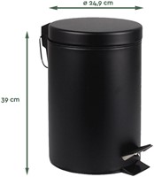 Pedaalemmer BRASQ 12 liter zwart-2