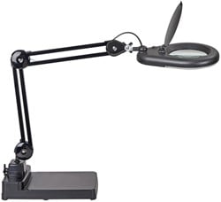Loeplamp MAUL Viso LED met voet zwart