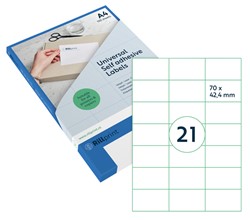Etiket Rillprint 70x42.4mm mat transparant 525 etiketten