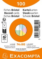 Flashcard Exacompta 74x105mm lijn 5 kleuren 100 vel