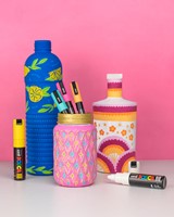 Paintmarker Uni POSCA Groovy Colours assorti metalen koffer à 20 stuks-6