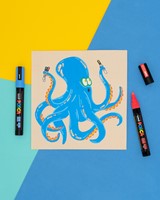 Paintmarker Uni POSCA Groovy Colours assorti metalen koffer à 20 stuks-1