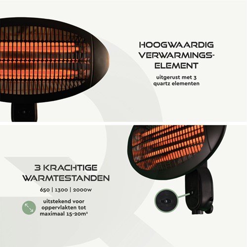 Terrasverwarmer BRASQ PHW100 hangend elektrisch-3