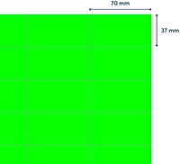 Etiket Rillprint 70x37mm fluorgroen 2400 etiketten-2