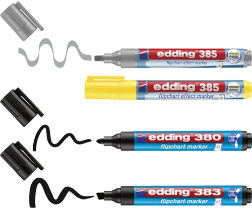 Viltstift edding 385 flipover incl 380 - 383  assorti 4 stuks-2