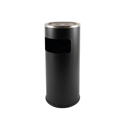 Afvalbak met asbak BRASQ 11 liter AT500 zwart