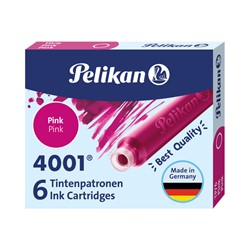 Inktpatroon Pelikan 4001 roze 6 stuks