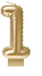 Foil balloon candle gold 1