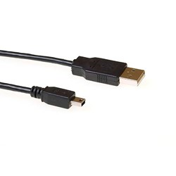 Kabel ACT USB 2.0 A male - USB mini B5 male 3 meter