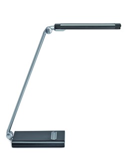 Bureaulamp MAUL Pure LED dimbaar met USB-poort antraciet - zilver