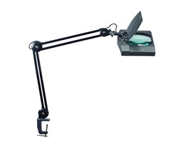 Loeplamp MAUL Vitrum LED met tafelklem lens 307 cm2 zwart