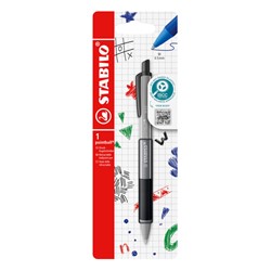 Balpen STABILO pointball colorful medium zwart blister à 1 stuk