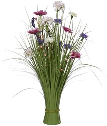 Kunstgras Everlands met bloemen assorti 70cm polyester