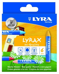Waskrijt LYRA Lyrax Wax Giants set à 6 kleuren