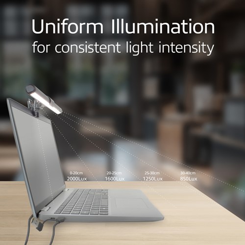 Laptoplamp ACT Clip-on led dimbaar USB-3