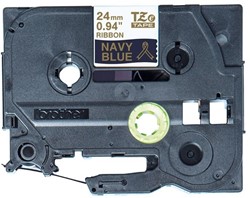 Labeltape Brother P-touch TZe-RN54 24mm goud op marineblauw