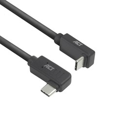 Kabel ACT USB-C hoek links/rechts USB-C hoek boven/beneden 10Gbps 1m