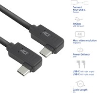 Kabel ACT USB-C hoek links/rechts 10Gbps 2m-2