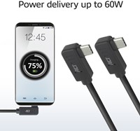 Kabel ACT USB-C hoek links/rechts 10Gbps 2m-1