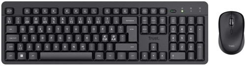 Toetsenbord en muis Trust TKM-360 draadloos zwart QWERTY