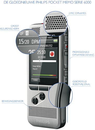 Dicteerapparaat Philips PocketMemo DPM6000-2