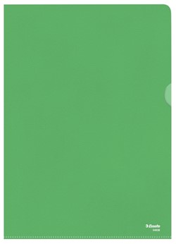 Insteekmap L-model Esselte standaard A4 0.11mm PP groen 100 stuks