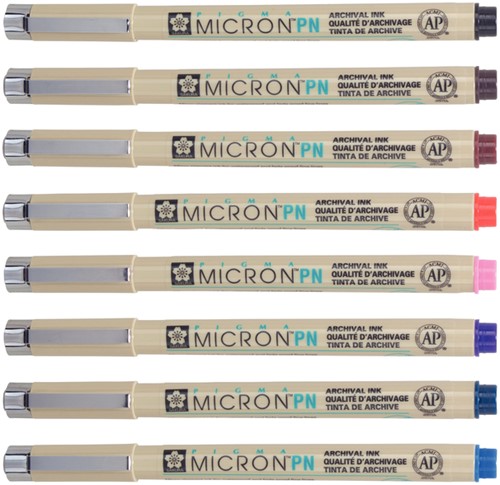 Fineliner Sakura Pigma Micron 0.4mm blister à 8 stuks assorti-2