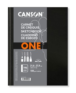 Schetsboek Canson Art Book One hardcover 98vel 100gr 216x279mm wit