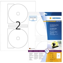 Etiket HERMA 8624 CD 116mm wit opaqua 20 stuks
