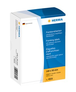 Frankeeretiket HERMA 4321 dubbel 140x50mm 500 stuks