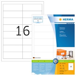 Etiket HERMA 4619 97x33.8mm premium wit 3200 stuks